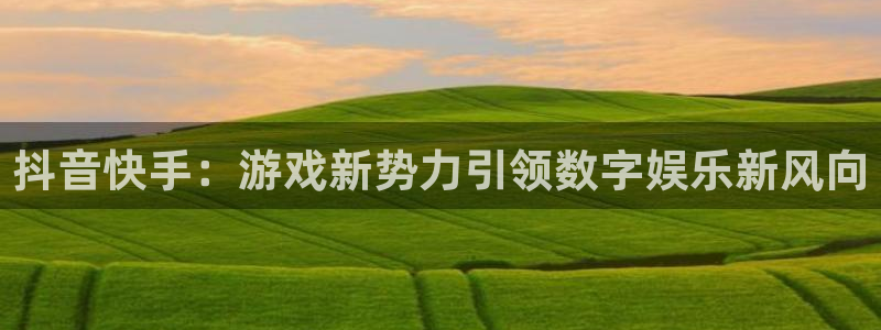 bg大游官网平台怎么样知乎：抖音快手：游戏新势力引领数字娱乐新风向